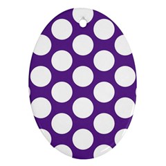 Purple Polkadot Oval Ornament by Zandiepants