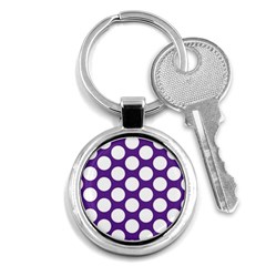 Purple Polkadot Key Chain (round) by Zandiepants