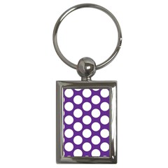 Purple Polkadot Key Chain (rectangle) by Zandiepants