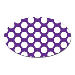 Purple Polkadot Magnet (oval) by Zandiepants