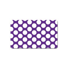 Purple Polkadot Magnet (name Card) by Zandiepants