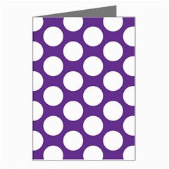 Purple Polkadot Greeting Card by Zandiepants