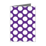 Purple Polkadot Mini Greeting Card Left