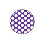 Purple Polkadot Golf Ball Marker (for Hat Clip) Front