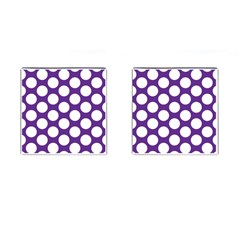 Purple Polkadot Cufflinks (square) by Zandiepants