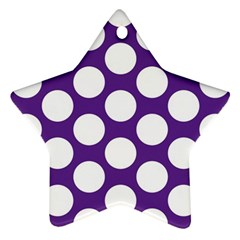 Purple Polkadot Star Ornament (two Sides) by Zandiepants