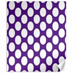 Purple Polkadot Canvas 8  X 10  (unframed) by Zandiepants