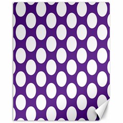 Purple Polkadot Canvas 16  X 20  (unframed) by Zandiepants