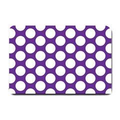 Purple Polkadot Small Door Mat by Zandiepants