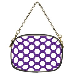 Purple Polkadot Chain Purse (one Side) by Zandiepants