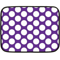 Purple Polkadot Mini Fleece Blanket (two Sided) by Zandiepants