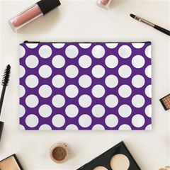 Purple Polkadot Cosmetic Bag (large) by Zandiepants