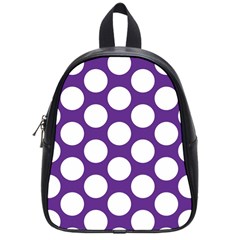 Purple Polkadot School Bag (small) by Zandiepants