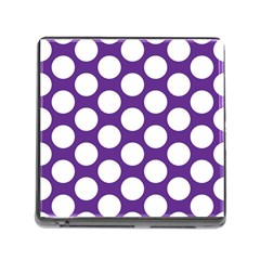 Purple Polkadot Memory Card Reader With Storage (square) by Zandiepants