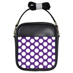 Purple Polkadot Girl s Sling Bag Front