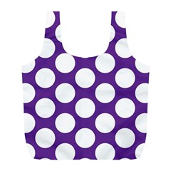 Purple Polkadot Reusable Bag (l) by Zandiepants