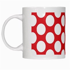 Red Polkadot White Coffee Mug by Zandiepants