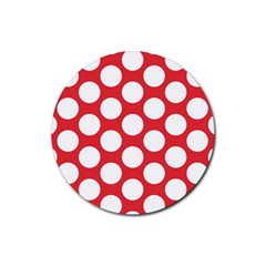 Red Polkadot Drink Coasters 4 Pack (round) by Zandiepants