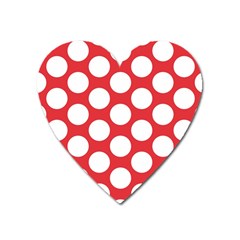 Red Polkadot Magnet (heart) by Zandiepants