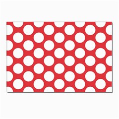 Red Polkadot Postcard 4 x 6  (10 Pack) by Zandiepants