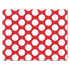 Red Polkadot Jigsaw Puzzle (rectangle) by Zandiepants