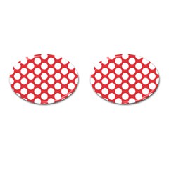 Red Polkadot Cufflinks (oval) by Zandiepants