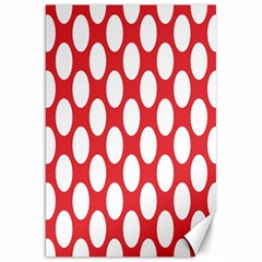 Red Polkadot Canvas 20  X 30  (unframed) by Zandiepants