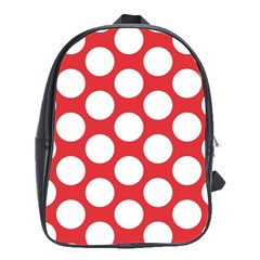 Red Polkadot School Bag (large) by Zandiepants