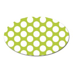 Spring Green Polkadot Magnet (oval) by Zandiepants