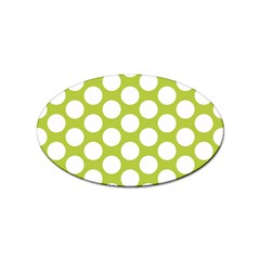 Spring Green Polkadot Sticker 10 Pack (oval) by Zandiepants