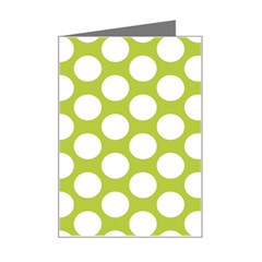 Spring Green Polkadot Mini Greeting Card by Zandiepants