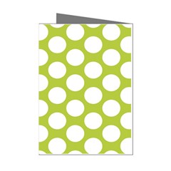 Spring Green Polkadot Mini Greeting Card (8 Pack) by Zandiepants