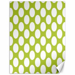 Spring Green Polkadot Canvas 12  X 16  (unframed) by Zandiepants