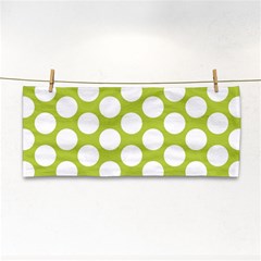 Spring Green Polkadot Hand Towel by Zandiepants