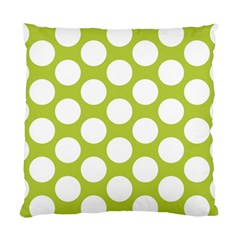 Spring Green Polkadot Cushion Case (two Sided)  by Zandiepants