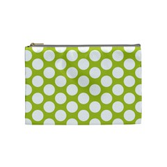 Spring Green Polkadot Cosmetic Bag (medium) by Zandiepants