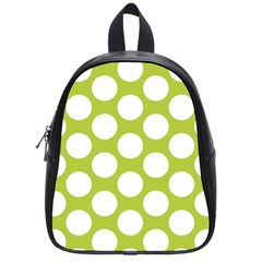 Spring Green Polkadot School Bag (small) by Zandiepants