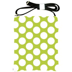 Spring Green Polkadot Shoulder Sling Bag by Zandiepants