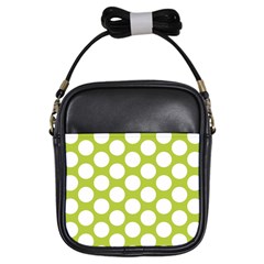 Spring Green Polkadot Girl s Sling Bag by Zandiepants