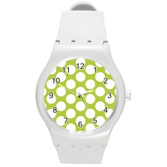 Spring Green Polkadot Plastic Sport Watch (medium) by Zandiepants