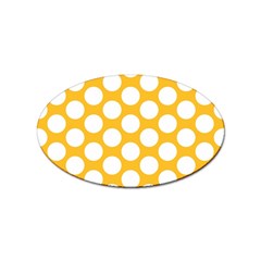 Sunny Yellow Polkadot Sticker (oval)