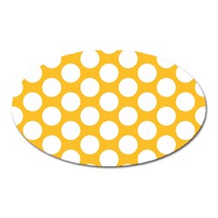 Sunny Yellow Polkadot Magnet (oval) by Zandiepants