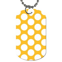 Sunny Yellow Polkadot Dog Tag (one Sided) by Zandiepants