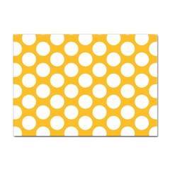 Sunny Yellow Polkadot A4 Sticker 10 Pack by Zandiepants