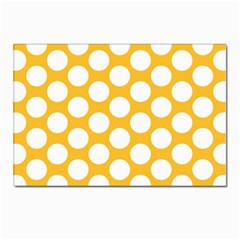 Sunny Yellow Polkadot Postcards 5  X 7  (10 Pack) by Zandiepants