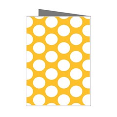 Sunny Yellow Polkadot Mini Greeting Card (8 Pack) by Zandiepants