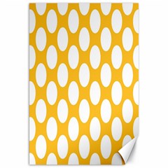 Sunny Yellow Polkadot Canvas 20  X 30  (unframed) by Zandiepants