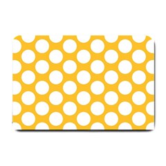 Sunny Yellow Polkadot Small Door Mat by Zandiepants