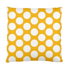 Sunny Yellow Polkadot Cushion Case (two Sided)  by Zandiepants