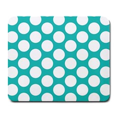 Turquoise Polkadot Pattern Large Mouse Pad (rectangle)